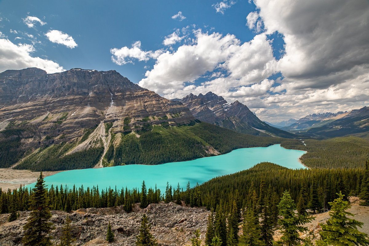Blue Day in Peyto Lake Version 1 - The Wicked Hunt Photography