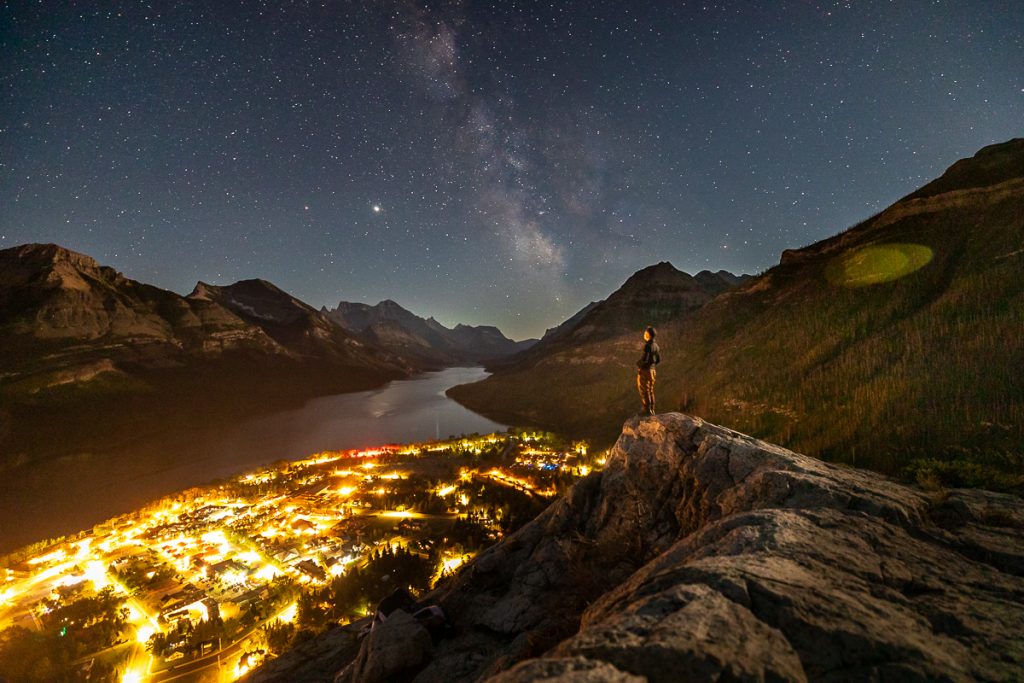 2x3, Alberta, Canada, Canada Rockies, Canadian Rockies, Landscape, Milkyway, Night photography, Nightscape, Stars, Summer, Waterton, self-portrait
