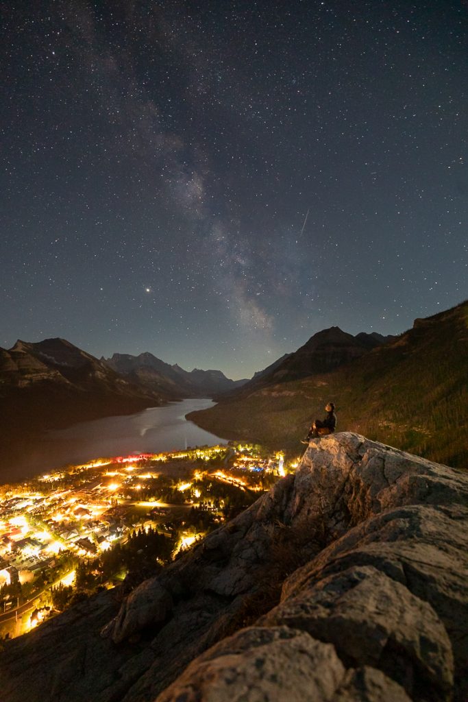 2x3, Alberta, Canada, Canada Rockies, Canadian Rockies, Landscape, Milkyway, Night photography, Nightscape, Stars, Summer, Waterton, self-portrait